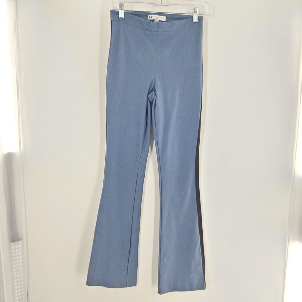 Nicole Frank High waist pants made in the USA sz XS Flare Blue Stretchy